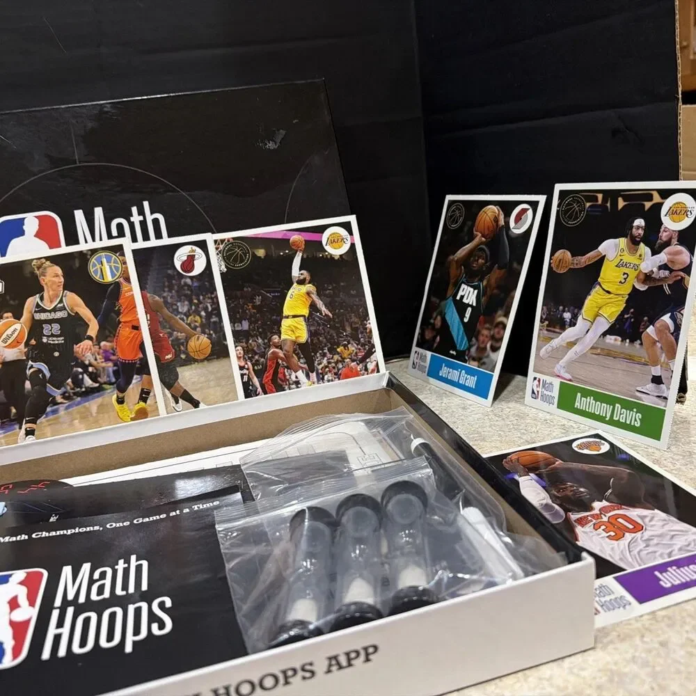 NBA Math Hoops 2015 Hasbro Basketball Board Game Educational Getty Images New